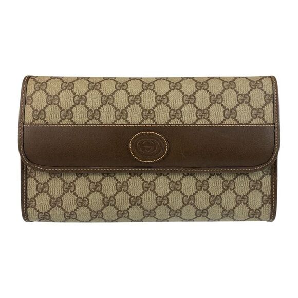 Gucci GG Supreme Canvas Clutch Bag - Picture 1 of 9